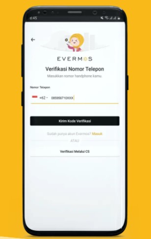 Verifikasi Aplikasi Evermos