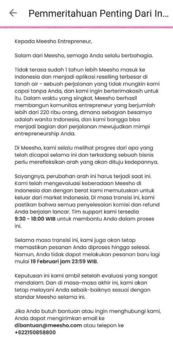 Meesho Tutup