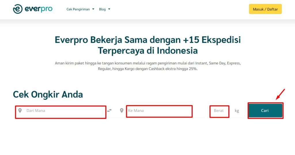 cek ongkir id express